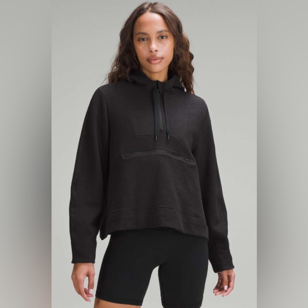 Lululemon Textured Half-Zip Hoodie
Black EUC